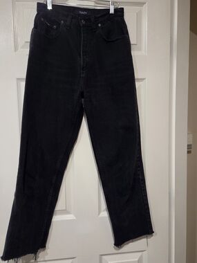 Vintage Ikeda Jeans Black High Rise Straight Leg Jeans Size 29 Made in Canada